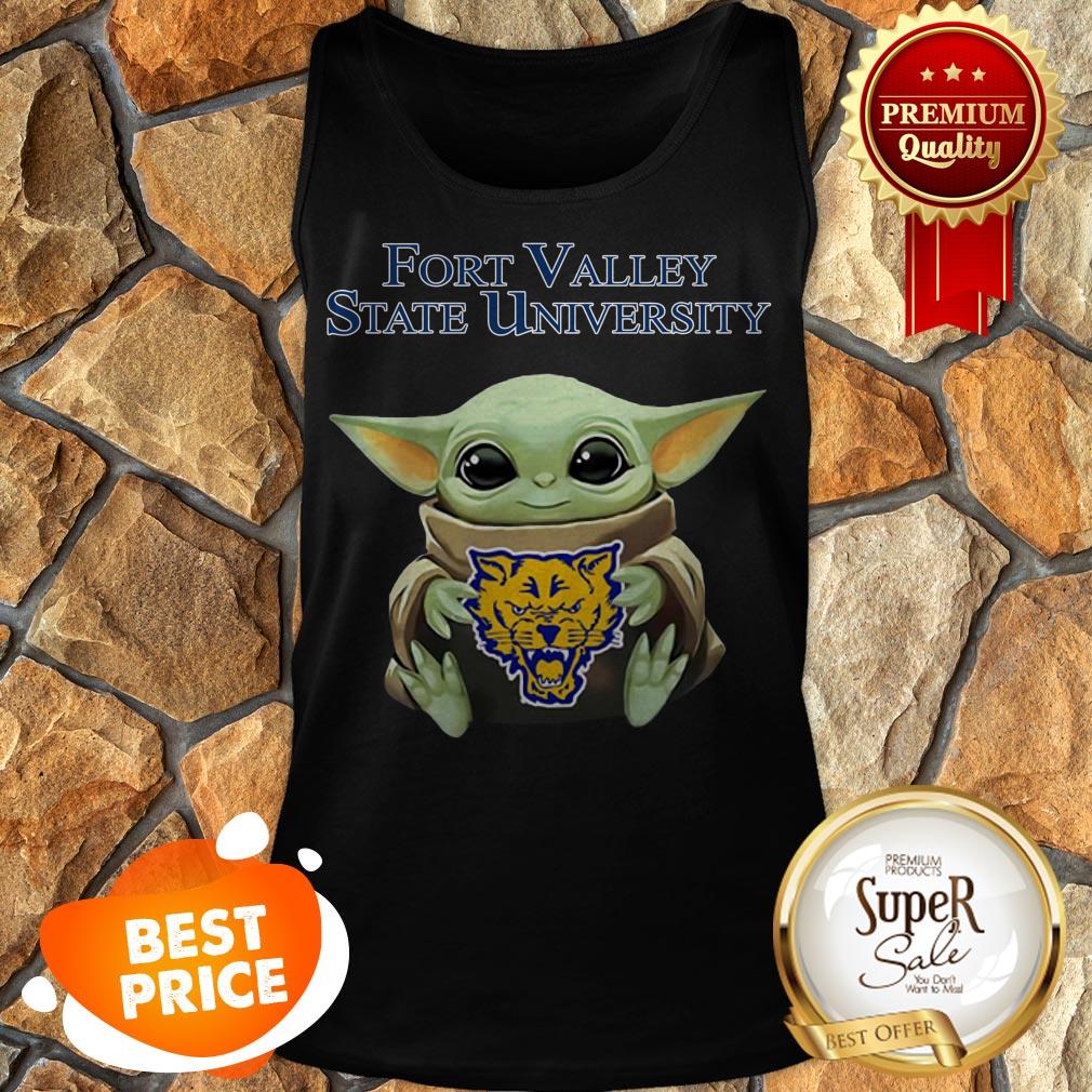 Nice Baby Yoda Hug Fort Valley State Wildcats Star Wars Shirt - Image 4