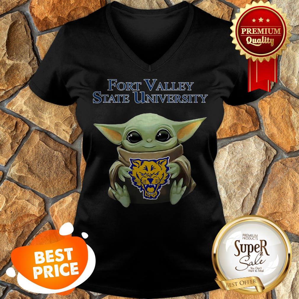 Nice Baby Yoda Hug Fort Valley State Wildcats Star Wars Shirt - Image 5