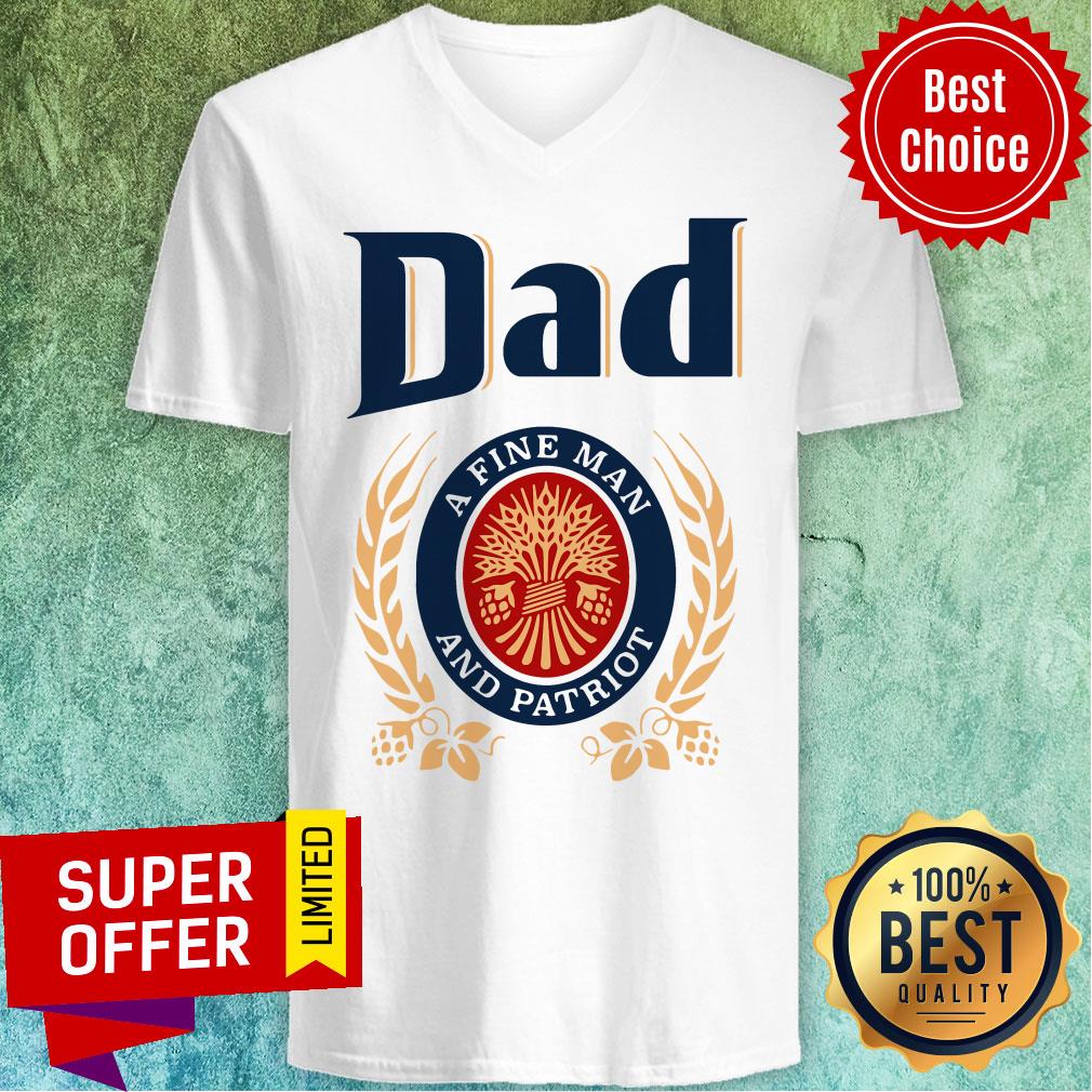 Official Dad A Fine Man And Patriot Shirt - Image 3