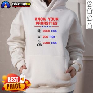 Alternative view of Good Know Your Parasites Deer Tick Dog Tick Luna Tick T-Shirt