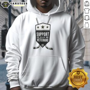 Alternative view of Top Support Our Veterans USA NHL T-Shirt
