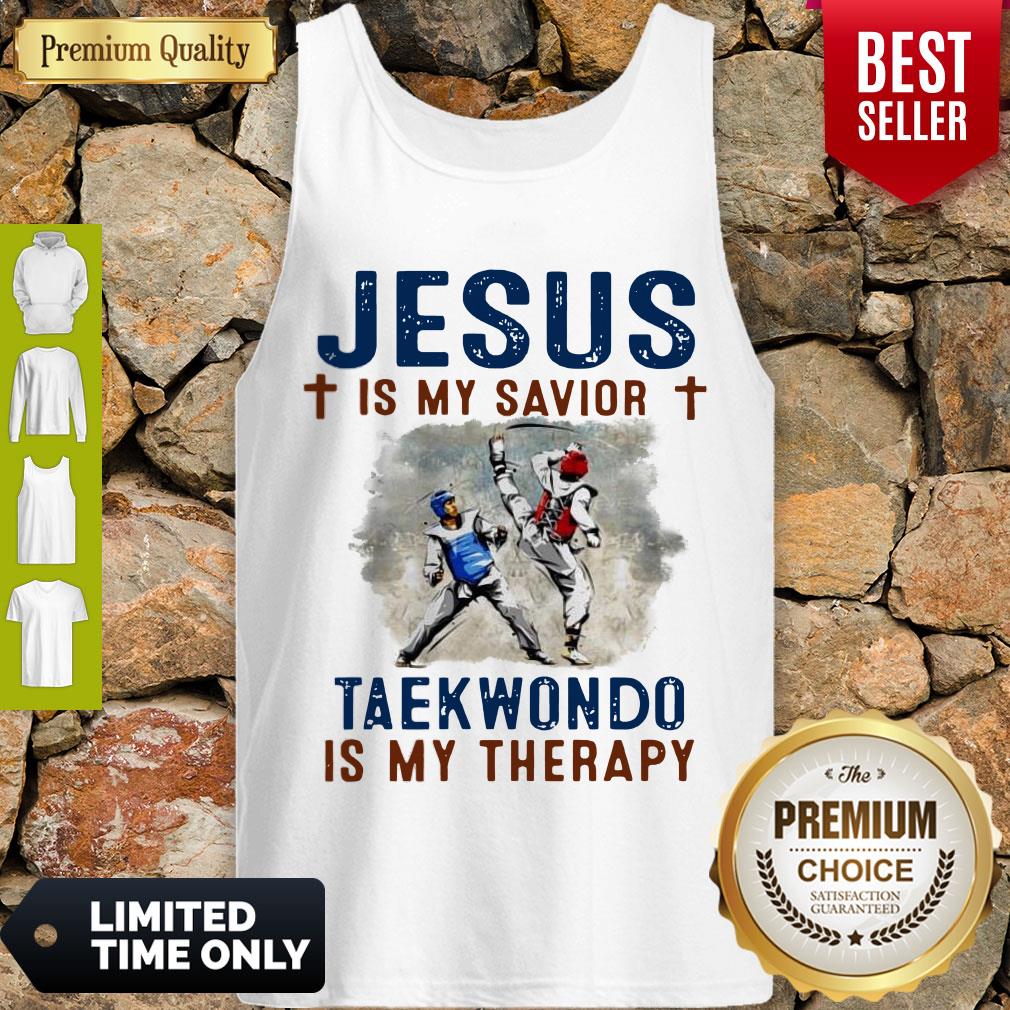 OFFICIAL JESUS IS MY SAVIOR TAEKWONDO IS MY THERAPY SHIRT - Image 4