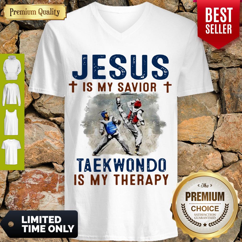 OFFICIAL JESUS IS MY SAVIOR TAEKWONDO IS MY THERAPY SHIRT - Image 5