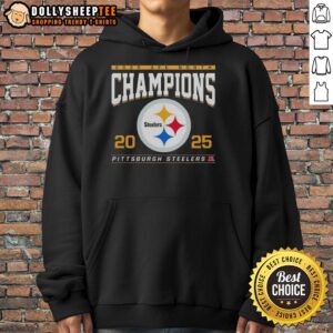 Alternative view of Hot 2025 AFC North Division Champions Pittsburgh Steelers Football T-Shirt