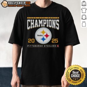 Hot 2025 AFC North Division Champions Pittsburgh Steelers Football T-Shirt