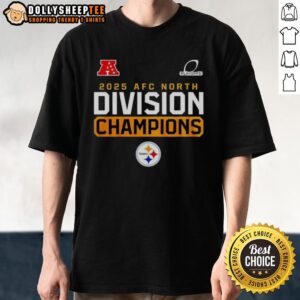 Hot 2025 AFC North Division Champions Pittsburgh Steelers Logo T-Shirt