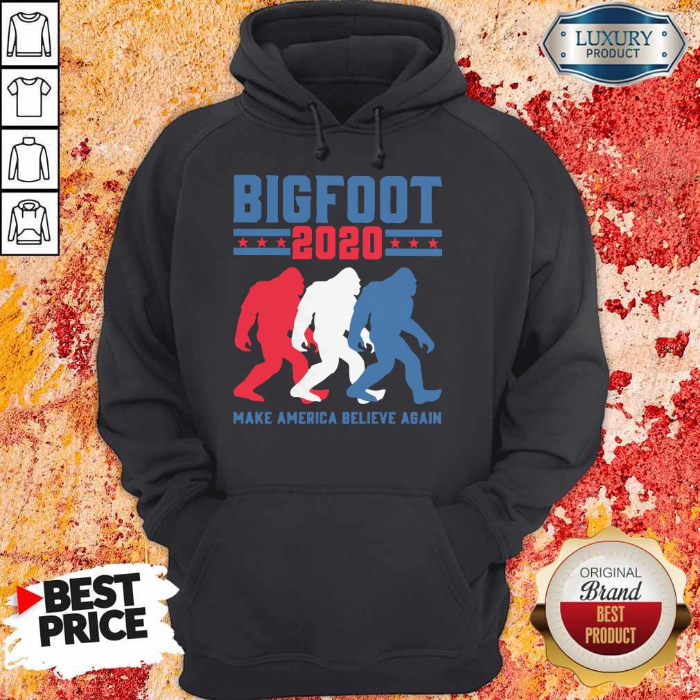 Bigfoot 2020 Make America Believe Again Vintage Shirt - Image 3