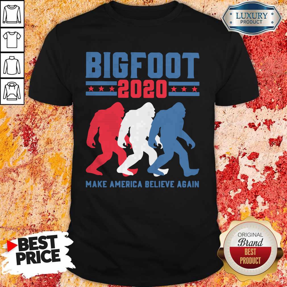 Bigfoot 2020 Make America Believe Again Vintage Shirt