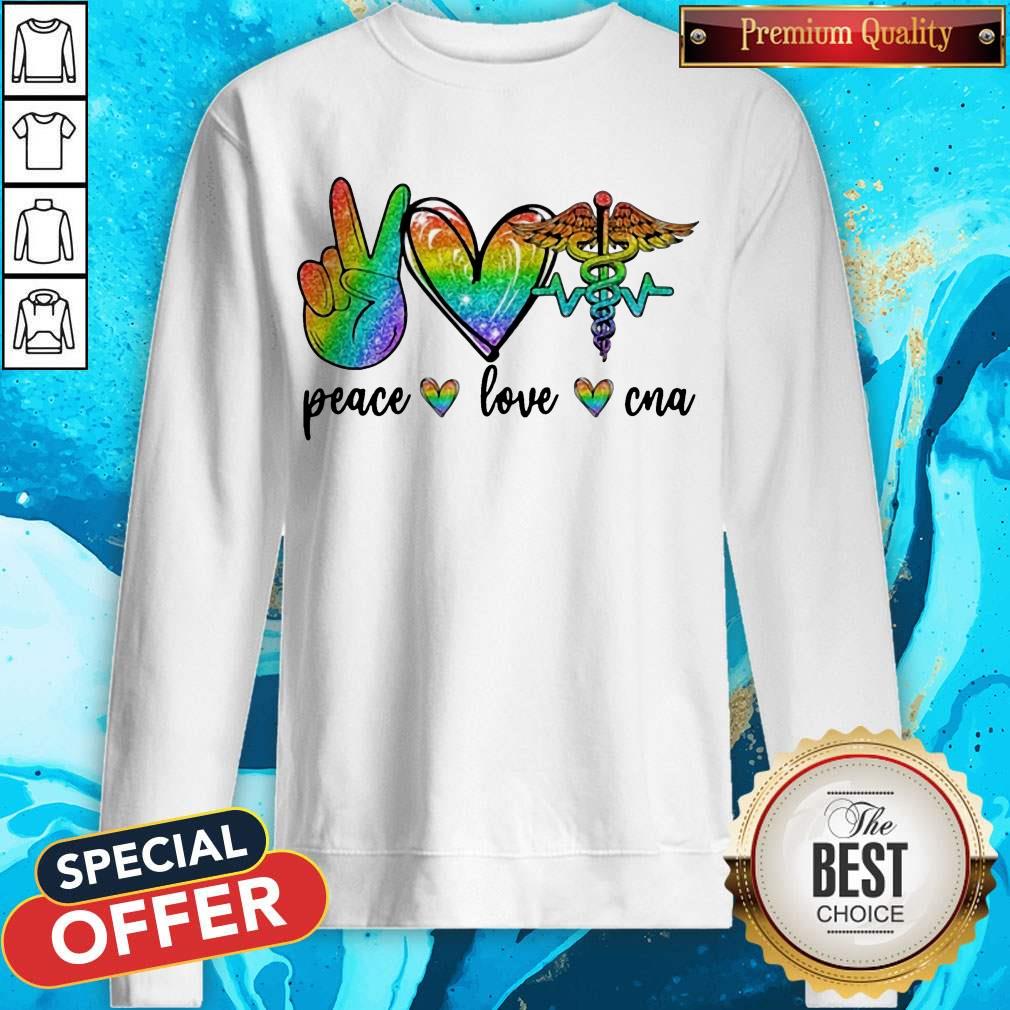 Good LGBT Diamond Peace Love CNA Shirt - Image 5