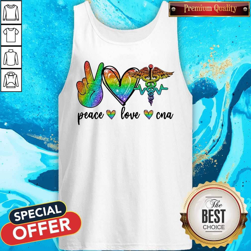 Good LGBT Diamond Peace Love CNA Shirt - Image 4