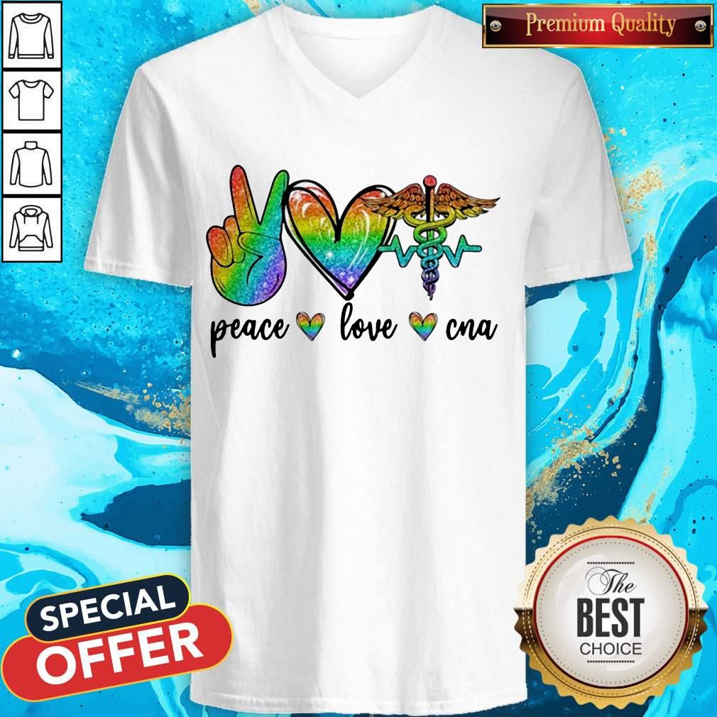 Good LGBT Diamond Peace Love CNA Shirt - Image 3