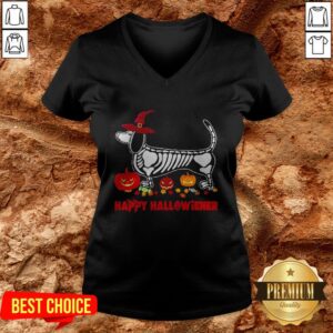 Alternative view of Hot Dachshund Happy Hallowiener Shirt
