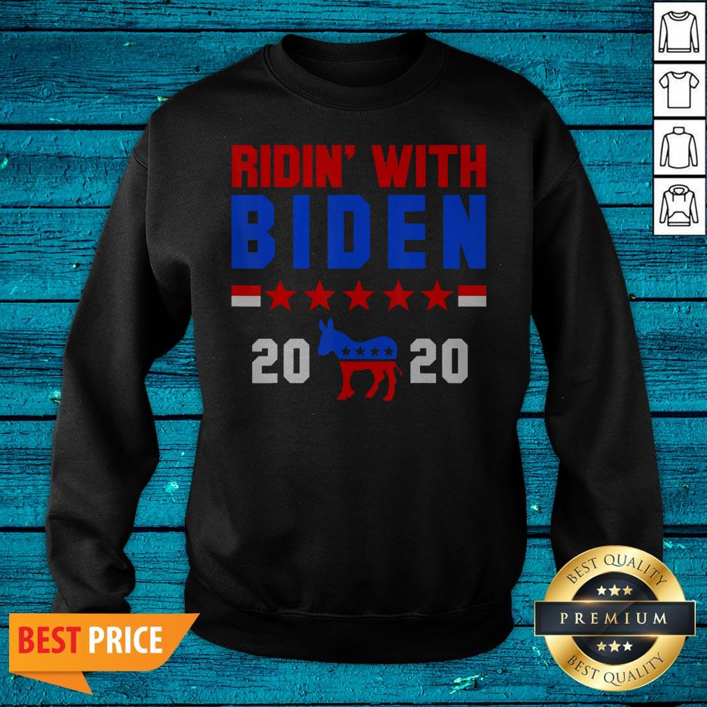Joe Biden Ridin With Biden 2020 President Democrat Voter Gift Shirt - Image 2