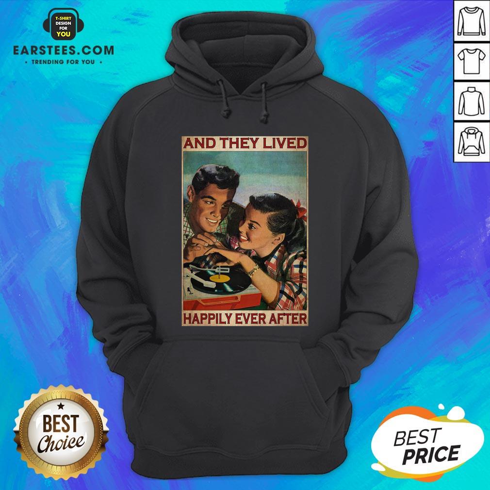 Perfect Couple Record Player And They Lived Happily Ever After Music Shirt - Image 2