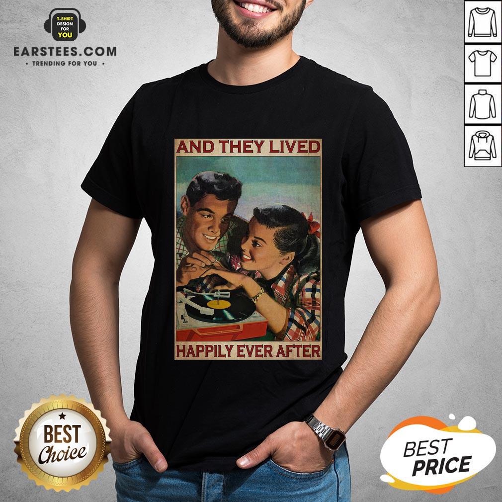 Perfect Couple Record Player And They Lived Happily Ever After Music Shirt