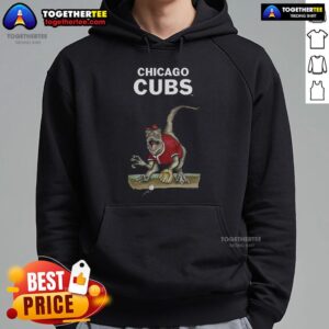 Alternative view of Original Chicago Cubs Tiny Turnip Velociraptor T-Shirt