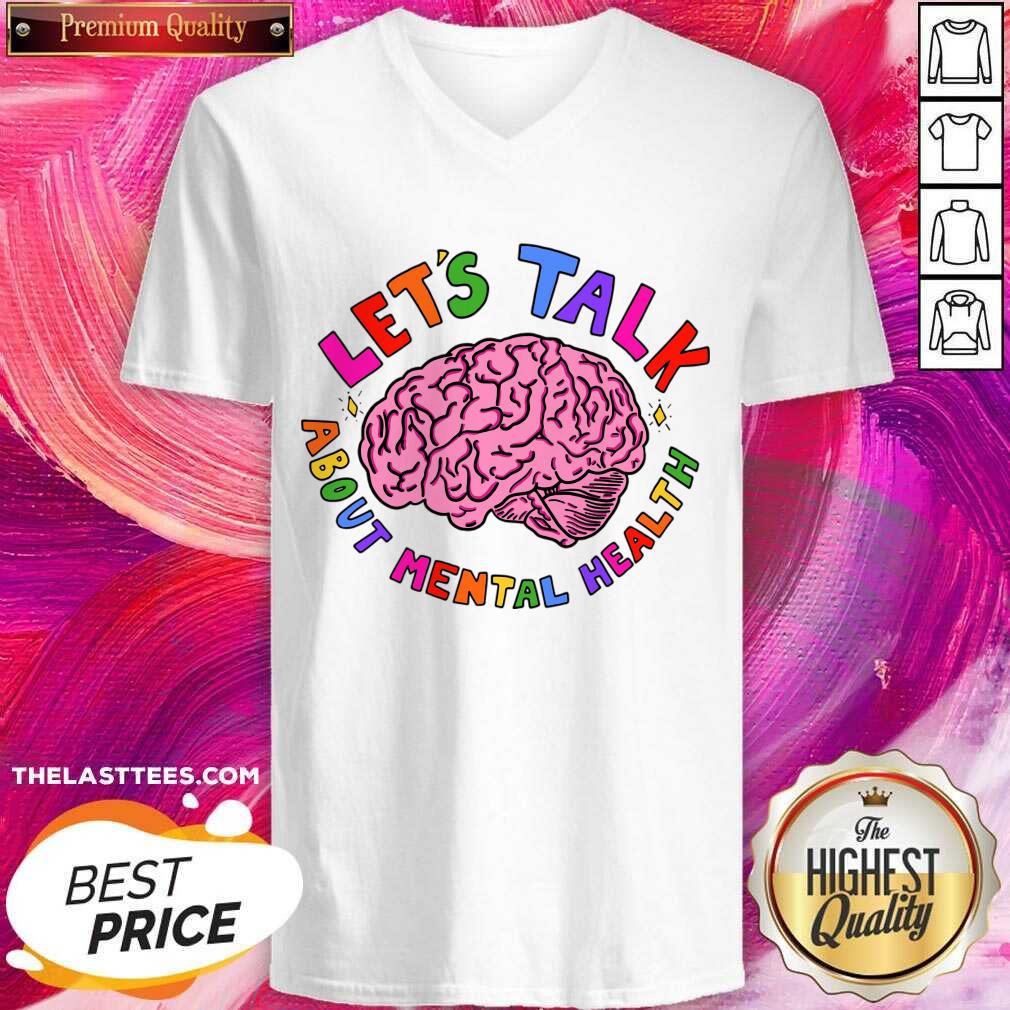 Let's Talk About Mental Health Brain Shirt - Image 4