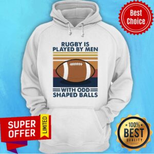 Alternative view of Nice Rugby Is Played By Men With Odd Shaped Balls Vintage Retro Shirt