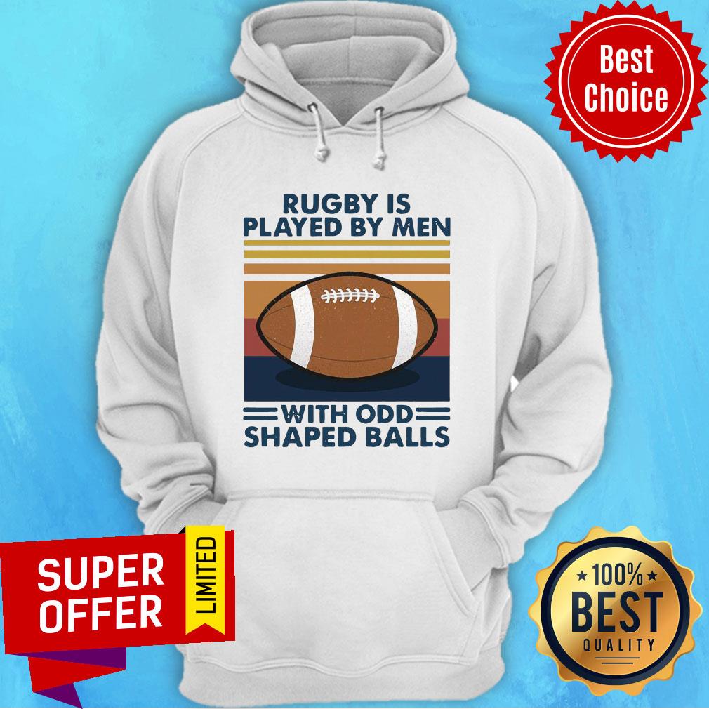 Nice Rugby Is Played By Men With Odd Shaped Balls Vintage Retro Shirt - Image 2