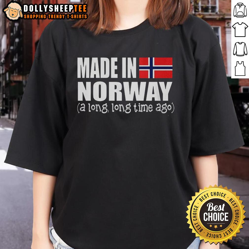 Premium Made In Norway Long Time Ago Flag T-Shirt - Image 3