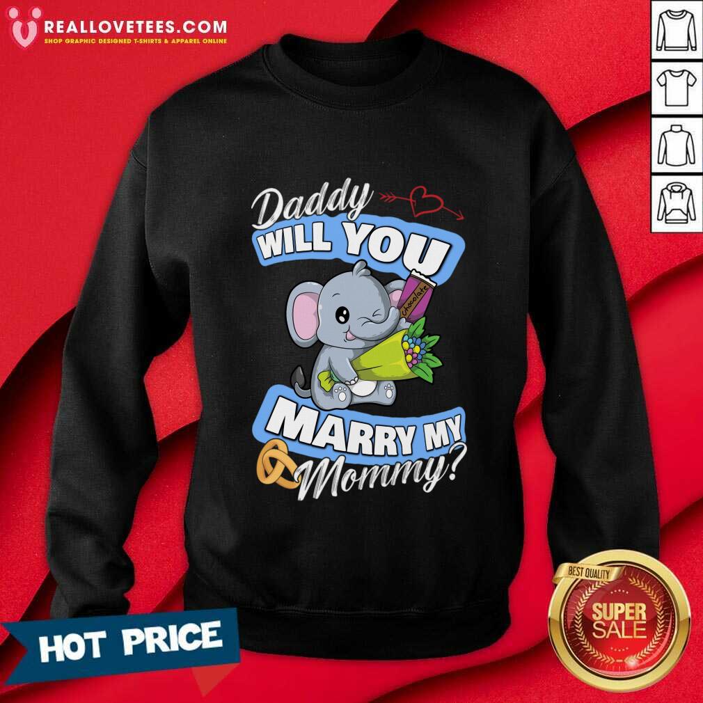 Elephant Daddy Will You Marry Mommy Shirt - Image 3