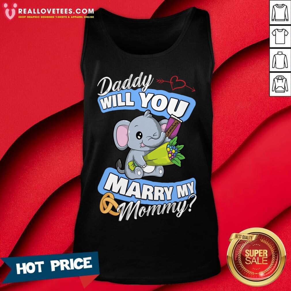 Elephant Daddy Will You Marry Mommy Shirt - Image 2