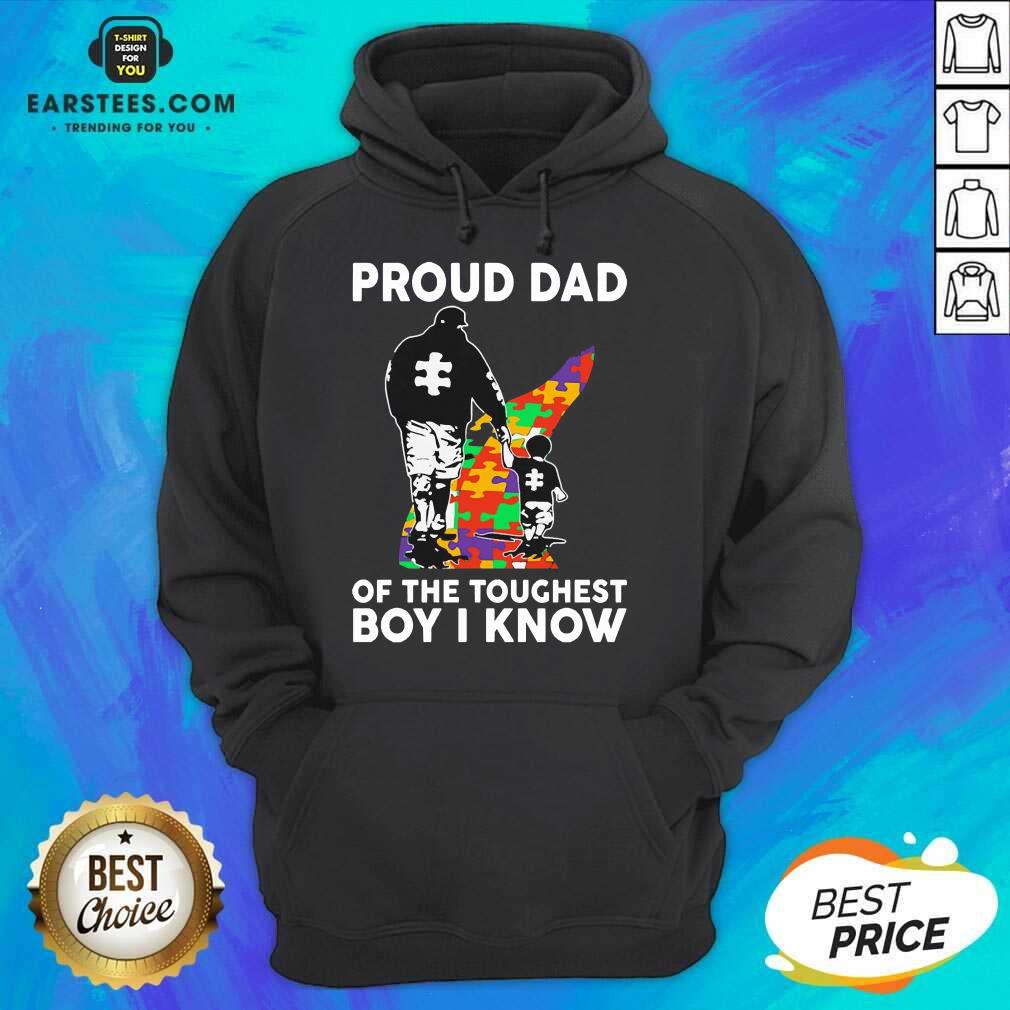 Funny Autism Proud Dad Toughest 45 Shirt - Image 4