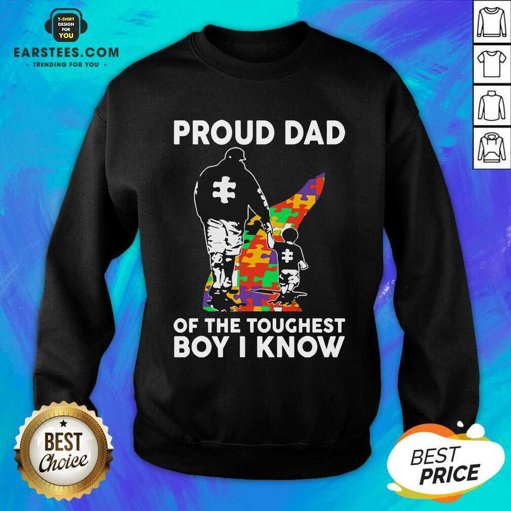 Funny Autism Proud Dad Toughest 45 Shirt - Image 3