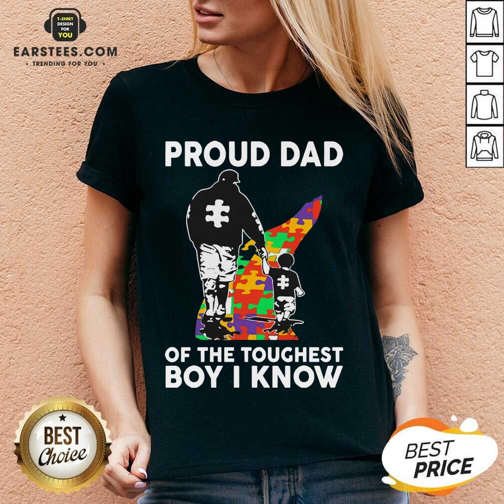 Funny Autism Proud Dad Toughest 45 Shirt - Image 5
