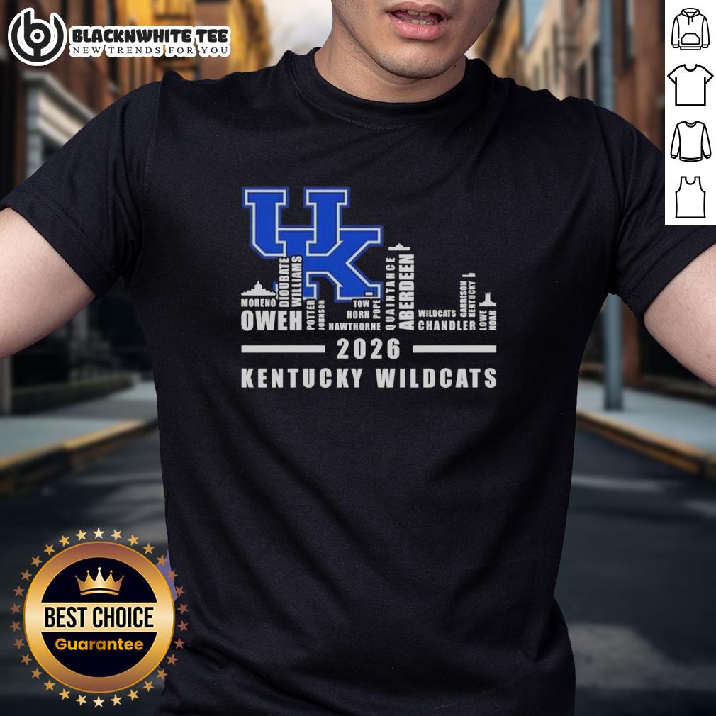 Pretty 2026 Kentucky Wildcats All Names City Skyline T-Shirt