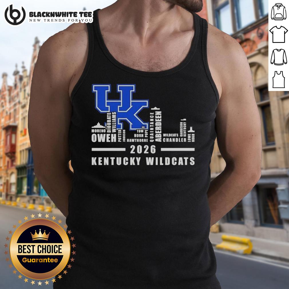 Pretty 2026 Kentucky Wildcats All Names City Skyline T-Shirt - Image 4