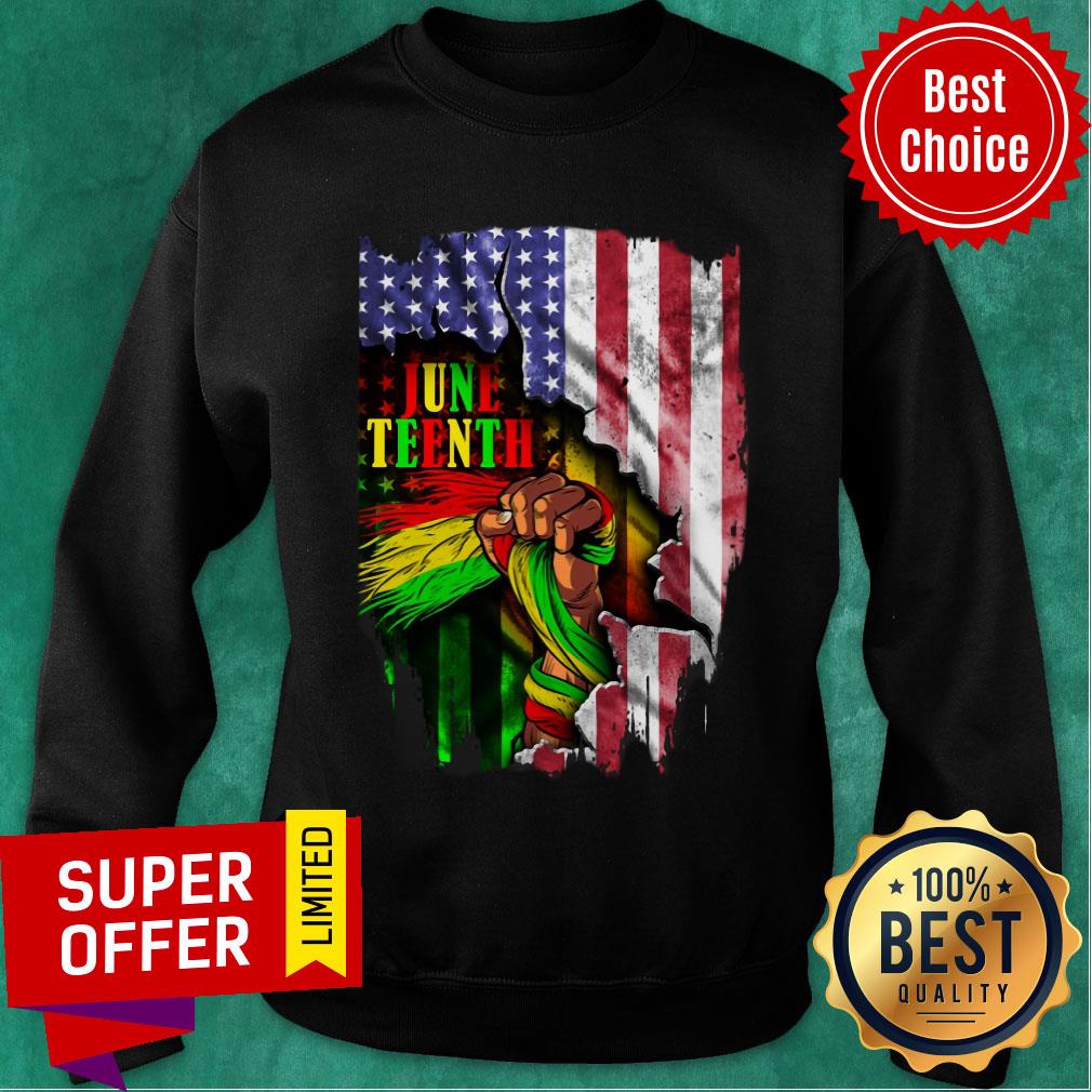 Strong June Teenth American Flag Shirt - Image 4