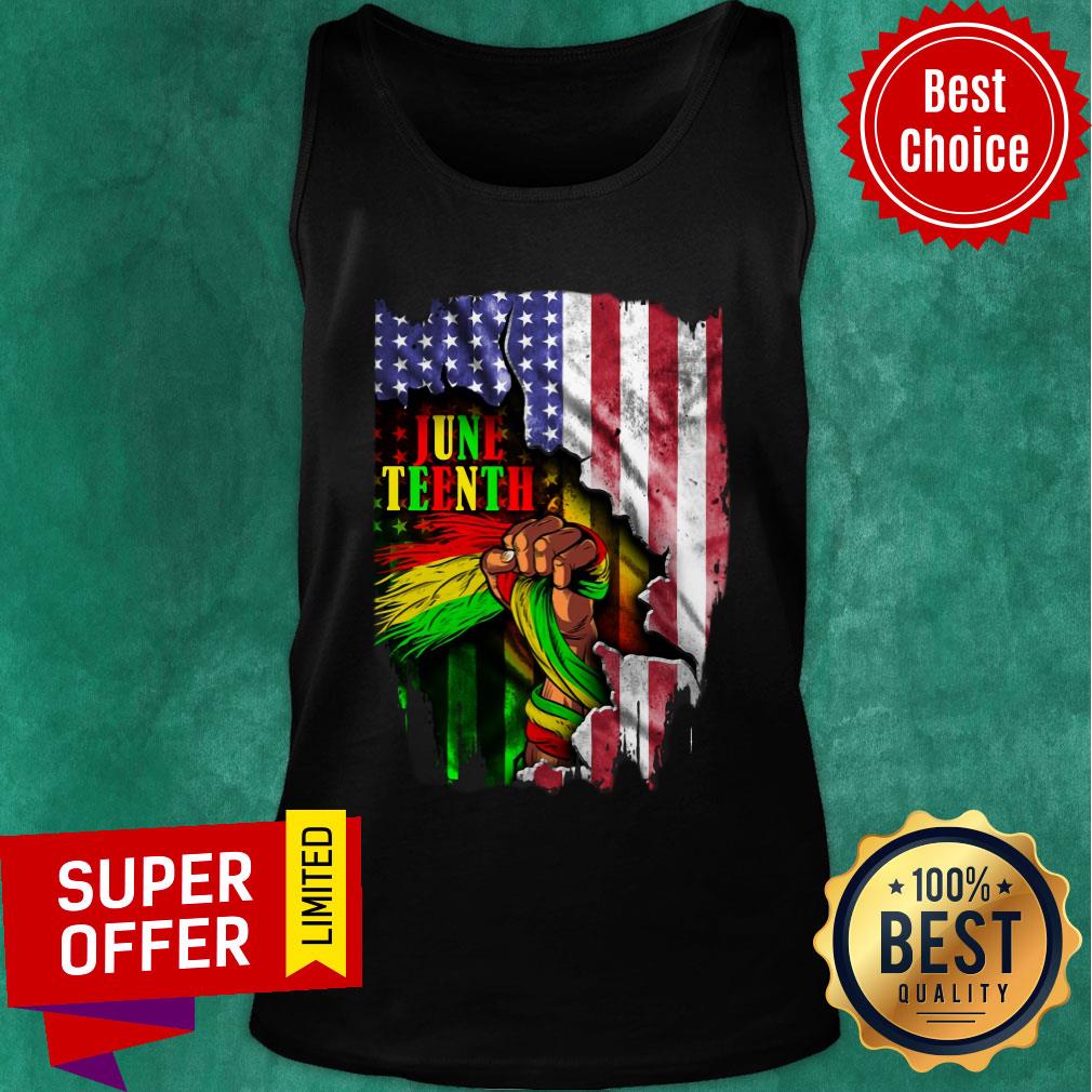 Strong June Teenth American Flag Shirt - Image 2