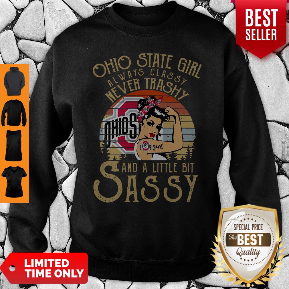 Top Ohio State Girl Always Classy Never Trashy And A Little Bit Sassy Vintage Shirt - Image 3