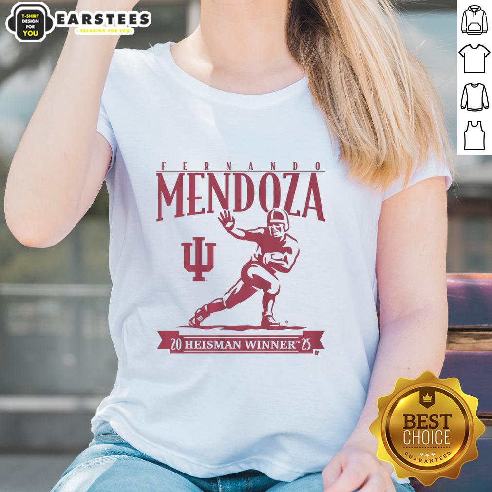 Awesome Indiana Football Fernando Mendoza Heisman Trophy T-Shirt - Image 3