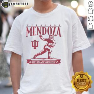 Awesome Indiana Football Fernando Mendoza Heisman Trophy T-Shirt