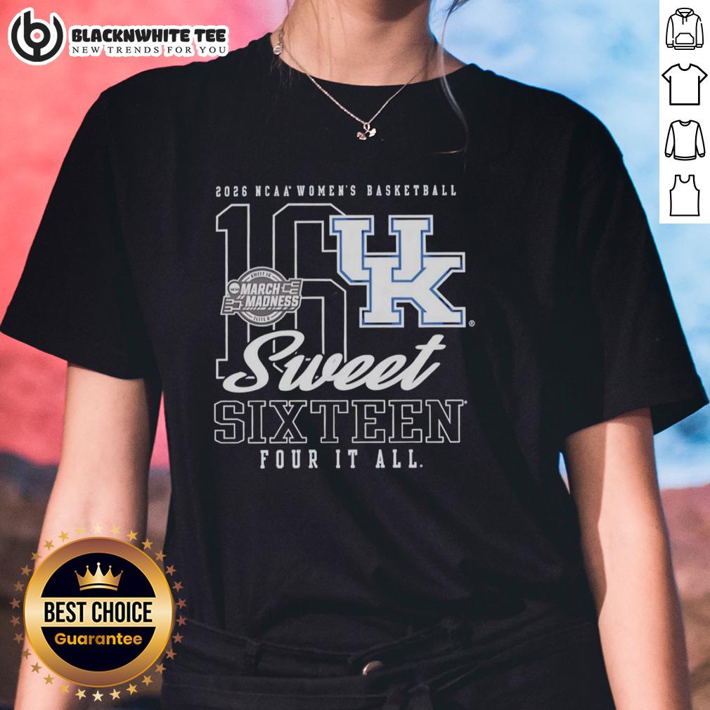 Good Kentucky Wildcats Women's Basketball 2026 NCAA Sweet Sixteen March Madness T-Shirt - Image 3