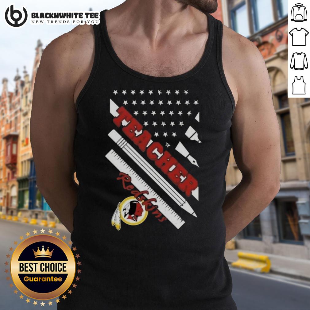 Good Washington Redskins Football X Teacher American Flag T-Shirt - Image 4