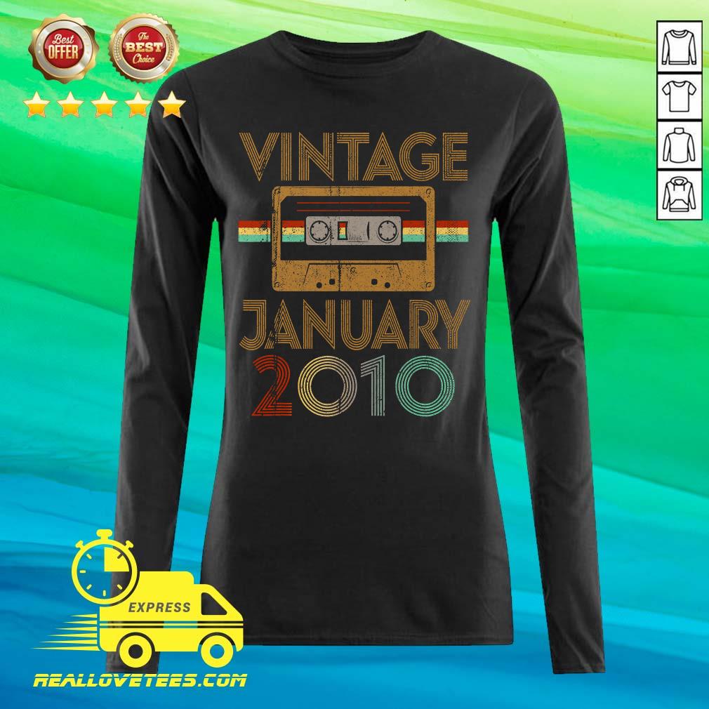 Nice Vintage Born January 2010 11th Birthday Quarantine Shirt - Image 2