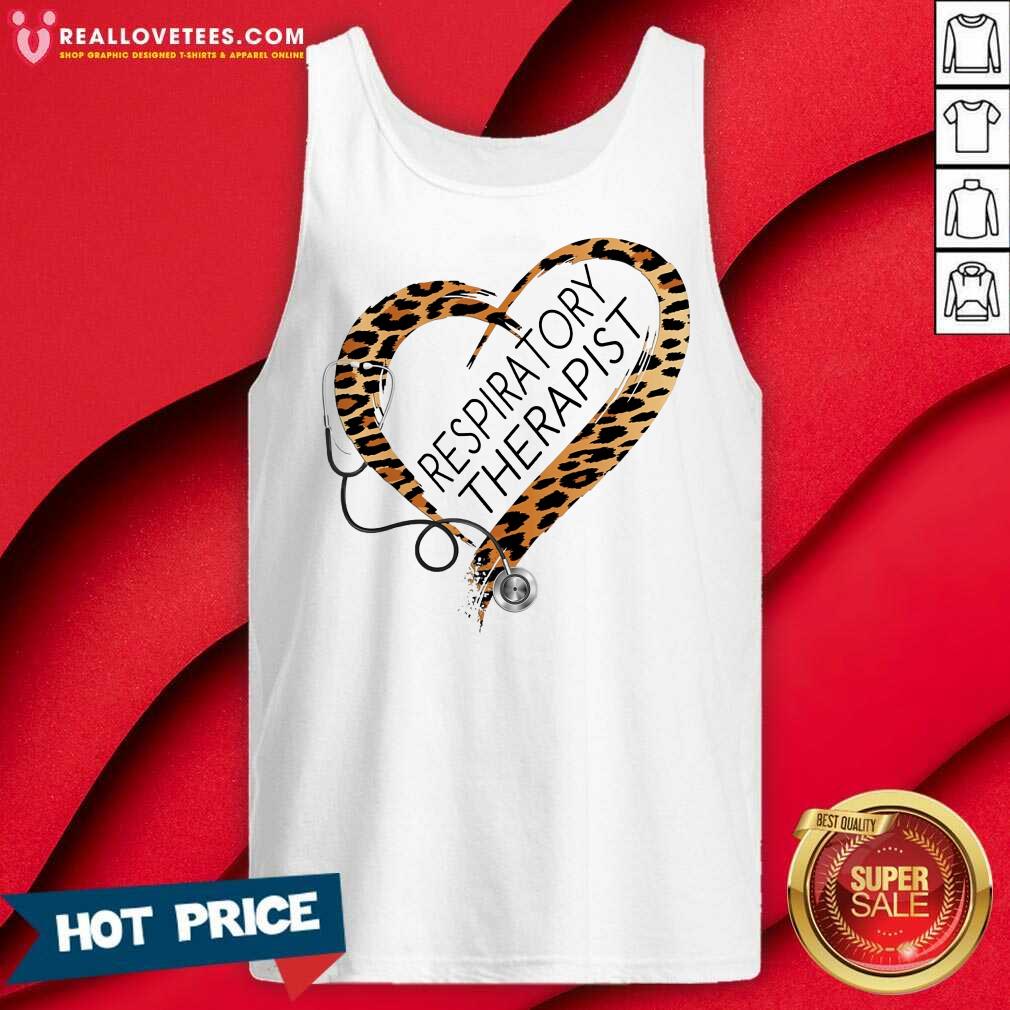 Leopard Heart Frame Medical Stethoscope Respiratory Therapist Shirt - Image 4