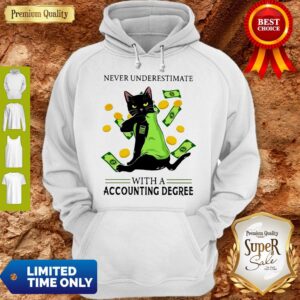 Alternative view of Top Official Never Underestimate A Cat Mom With A Accounting Degree Shirt