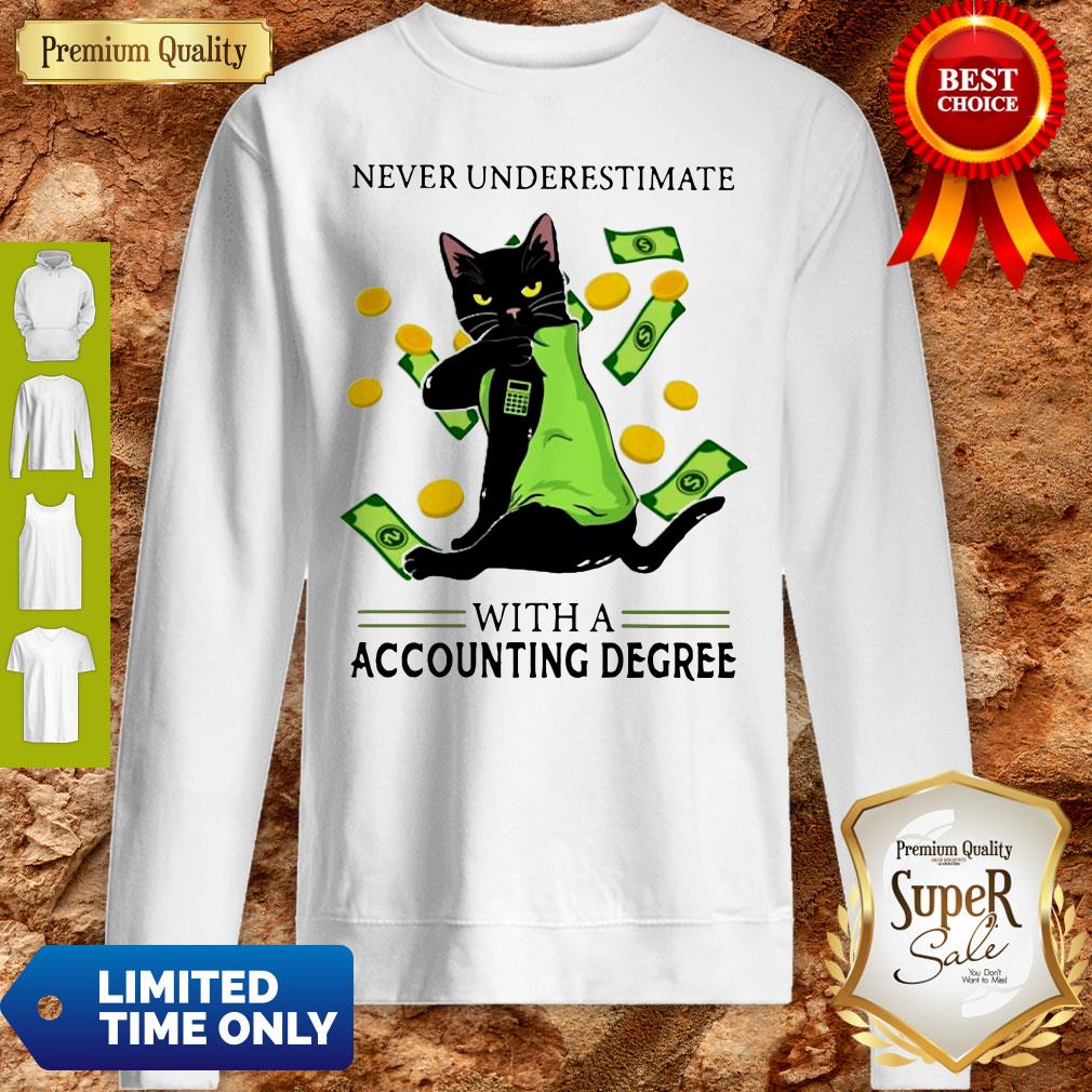 Top Official Never Underestimate A Cat Mom With A Accounting Degree Shirt - Image 5