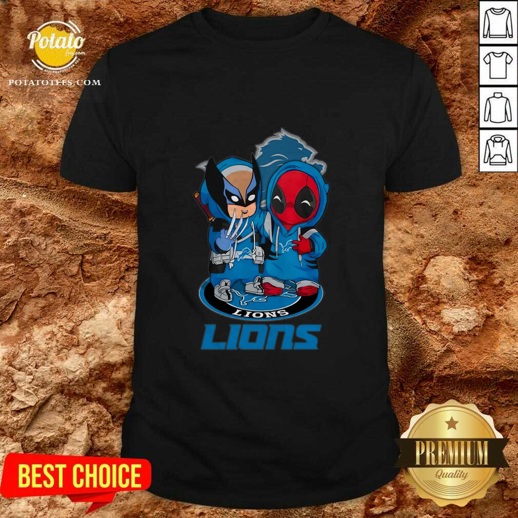 Detroit Lions Marvel Wolverine Deadpool True Friends T-shirt