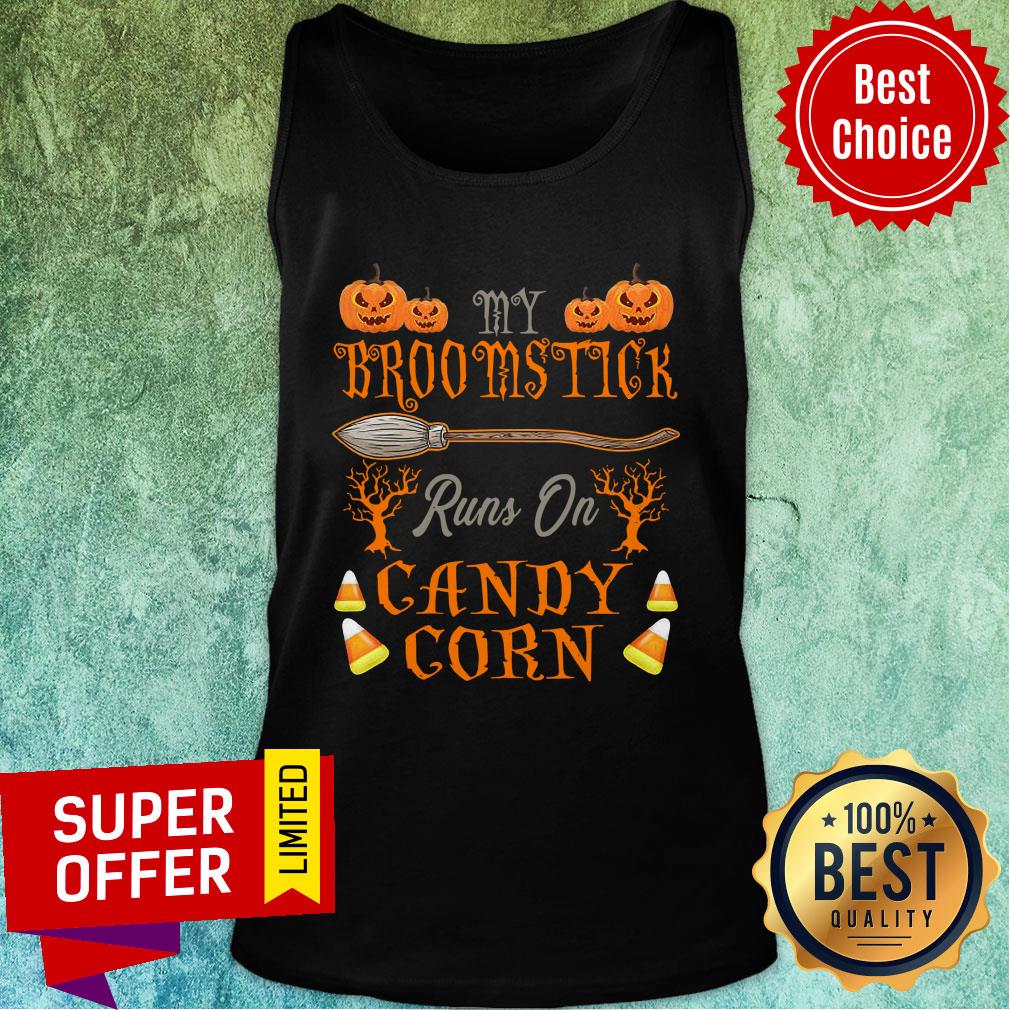 Candy My Broomstick Runs On Candy Corn Halloween Shirt - Image 4