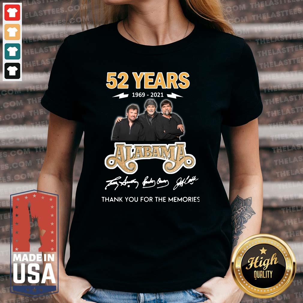 Top 52 Years 1969 2021 Alabama Thank You For The Memories Signatures Shirt - Image 4
