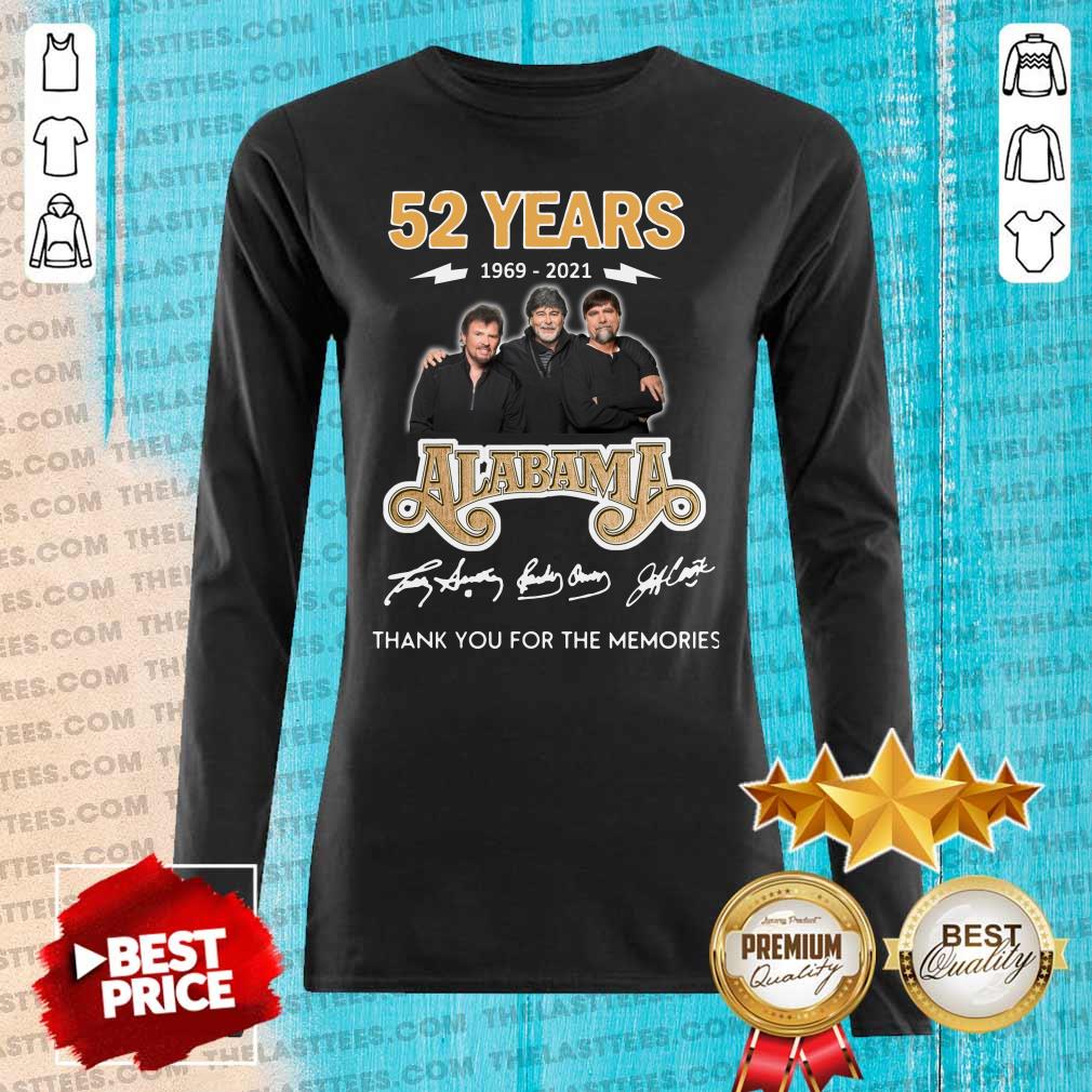 Top 52 Years 1969 2021 Alabama Thank You For The Memories Signatures Shirt - Image 3