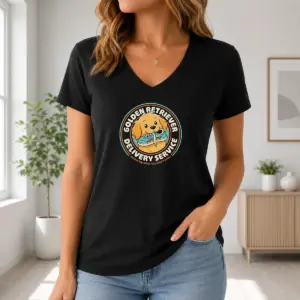 Alternative view of Top Golden Retriever Delivery Service Shirt
