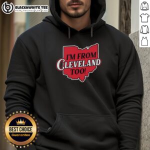 Alternative view of Nice I'm From Cleveland Too Retro Map T-Shirt