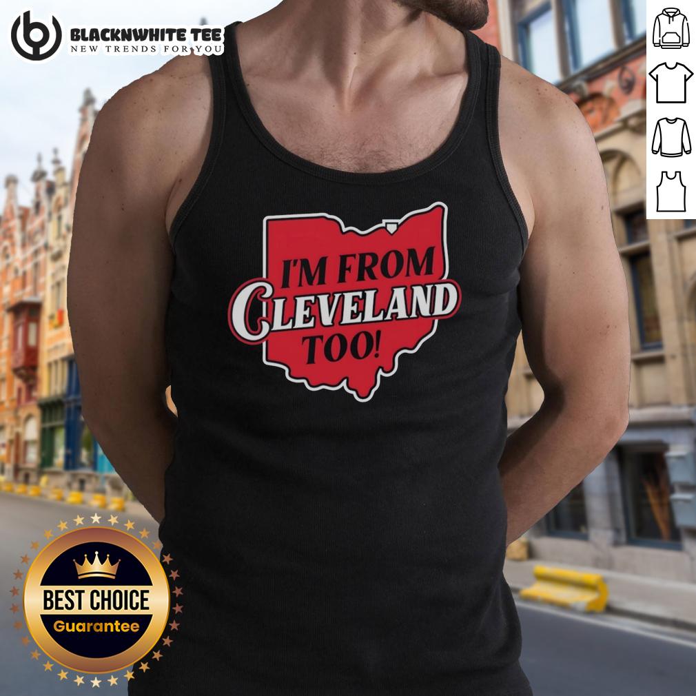 Nice I'm From Cleveland Too Retro Map T-Shirt - Image 4