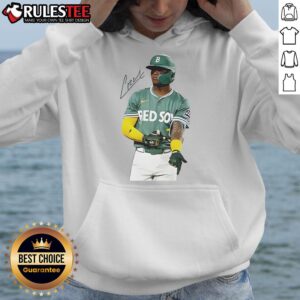 Alternative view of Official Ceddanne Rafaela Boston Red Sox Signature T-Shirt